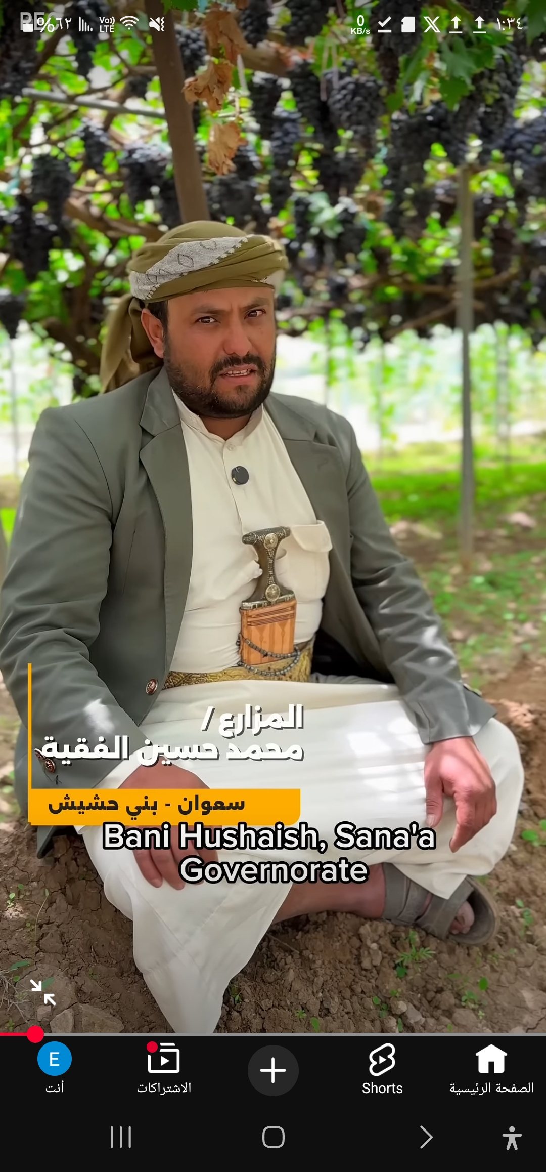 Young guardian in Sa'ada mountains holding a grape cluster